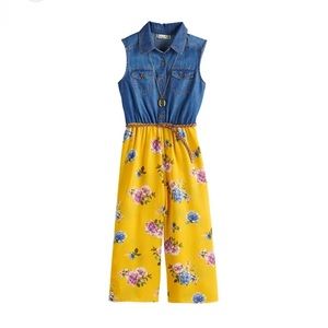 Girl sleeveless jumpsuit